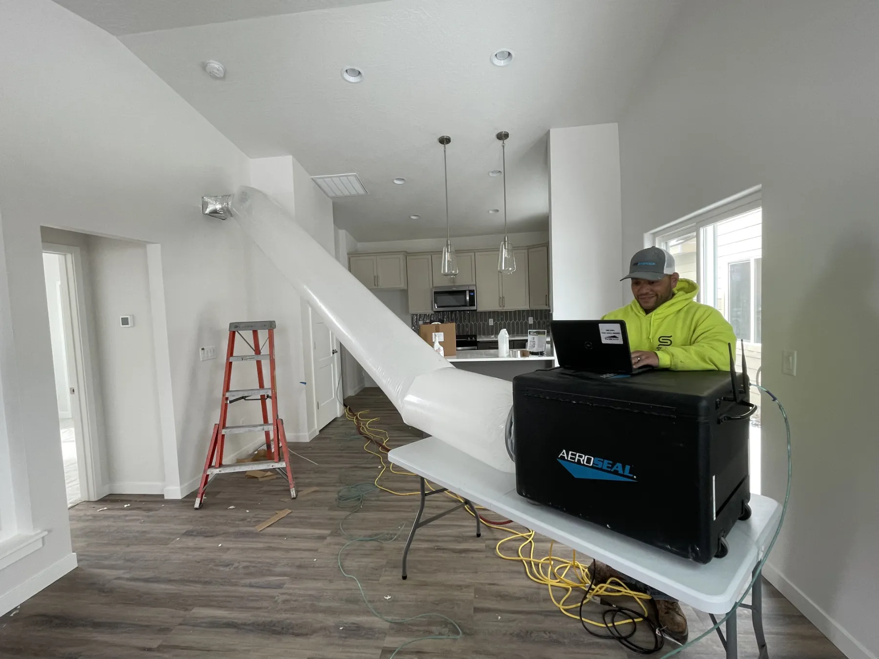 AeroSeal being applied by our team in a newly built home.