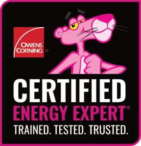 Owens Corning Certified Energy Expert branding.
