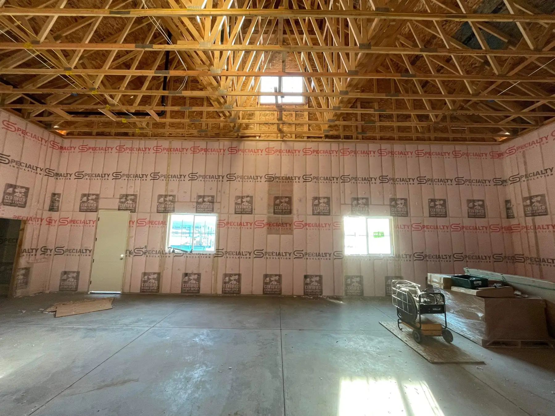 Recently installed BIBS Insulation in a construction project for Mill Valley Homes in Deer Park, WA.