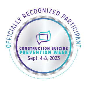Construction Suicide Prevention Week Official Participant badge